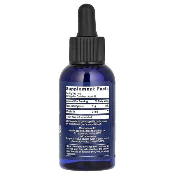 Life Extension Fast-Acting Liquid Melatonin Citrus-Vanilla 59 ml LEX-22342 фото